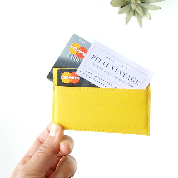 Credit Card Holder For Women Yellow CHOOSE YOUR COLOR
